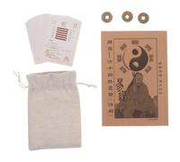 FELTECHELECTR Jeu de Cartes Yi Jing 64 Hexagrammes en Papier pour Débutants Guide D'interprétation Détaillée et Symbole Feng Shui pour Divination et Décoration