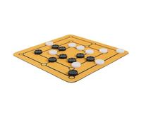 FELTECHELECTR Jeu de Société Nine Men’S Morris Traditionnel Plateau en Bois et 18 Pions Plats Diamètre 23 MM Jeu de Stratégie Portable pour Réunions en Famille et Soirées Festives