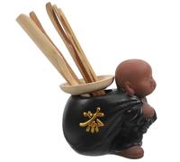 FELTECHELECTR Kit D’Ustensiles pour Cérémonie du Thé Chinois Kung Fu 6 Pièces en Zisha Violet Seau à Thé Cuillère Pince et Accessoires pour Préparation Traditionnelle Bureau et Salon