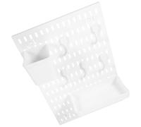 FELTECHELECTR Kit de Combinaisons Facile à Assembler sans Perçage pour Panneaux Perforés Muraux en Plastique Blanc pour Rangement et Salle de Bain