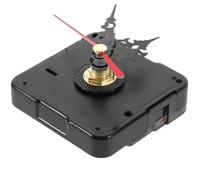 FELTECHELECTR Kit de Mécanisme Horloge à Monter Soi-même Mouvement D'horloge Murale Silencieux en Plastique Noir pour Réparation et Remplacement, Bureau et Bibliothèque
