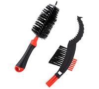 FELTECHELECTR Kit de Nettoyage de Chaîne de Vélo 2pcs Rouge Brosse en Nylon Nettoyage Complet Fiable Adapté à Tous Types de Vélos