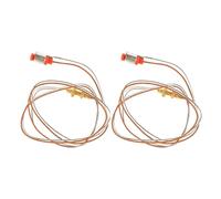 FELTECHELECTR Kit de Remplacement 2 Pièces Thermocouple pour Barbecue et Cheminée à Gaz, Sonde de Chaleur en Céramique et Cuivre Résistante aux Hautes Températures