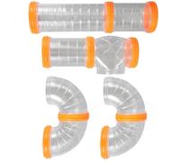 FELTECHELECTR Kit de Tubes Transparents pour Hamster et Cochon d'Inde, Tunnel DIY en Plastique Sûr et Résistant, Accessoire pour Cage Intérieur et Labyrinthe de Jeu