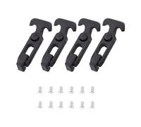 FELTECHELECTR Loquet à Poignée en T en Caoutchouc Lot de 4 Résistant aux UV pour Boîtes à Outils et Engins Agricoles Installation Facile Noir