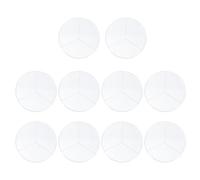 FELTECHELECTR Lot de 10 Boîtes de Petri en Plastique Ps Couvercles, Trois Compartiments, Facile à Observer la Culture Cellulaire pour Études Biologiques