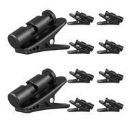 FELTECHELECTR Lot de 10 Clips pour Câble Casque Audio en Plastique Noir, Rotation 360° pour Fixation Sécurisée, Léger, pour Toute Activité Nécessitant une Gestion Stable des Câbles