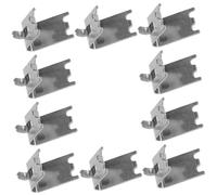 FELTECHELECTR Lot de 10 Crochets en Acier Inoxydable pour Étagères de Réfrigérateur, Clips de Fixation pour Balconnet et Clayette, Conçus pour Usage en Vitrines Réfrigérées et Armoires