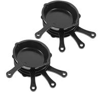 FELTECHELECTR Lot de 10 Mini Poêles à Frire Décoratives en Plastique Accessoires Créatifs pour Maison de Poupée Ustensiles Cuisine Miniatures Taille Miniature pour Décoration DIY