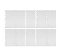 FELTECHELECTR Lot de 10 Pochettes Extensibles en Pp Transparentes pour Classeur à 6 Anneaux, Inserts Solide pour Organiser Factures et Notes Bureau la Maison