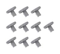 FELTECHELECTR Lot de 10 roulettes pour panier inférieur de lave-vaisselle : roulettes robustes en ABS - pièces de rechange pour panier à vaisselle - protègent les de la rouille - grises