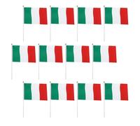 FELTECHELECTR Lot de 100 Set de Set de Drapeaux Italiens Portatifs en Polyester Design Élaboré, Multi-usages, pour Jardins et Défilés à Main