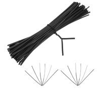 FELTECHELECTR Lot de 1000 Attaches en Fil de Fer Galvanisé Plastifié Noir, Liens Fixes Robustes pour Branches de Plantes, pour Jardinage, Solide et Propre