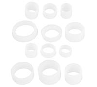 FELTECHELECTR Lot de 12 Bagues Meuleuse D'établi 7-20mm en Plastique Blanc, Adaptateurs de Douille pour Roue D'établi, Accessoires Abrasifs pour Travail du Métal Pierre