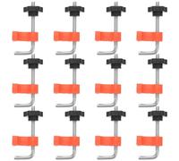 FELTECHELECTR Lot de 12 Équerres de Serrage à Angle Droit en Acier Robuste pour Fixation Précise de Dalles de Pierre et Travail du Bois Pince de Positionnement Multifonctionnelle pour Granit