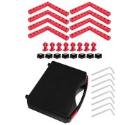 FELTECHELECTR Lot de 12 Équerres de Serrage en Alliage d'Aluminium 90° Règle Graduée Outils de Mesure de Précision pour Travail du Bois Serrage-Joints d'Angle Droit Polyvalents pour