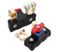 FELTECHELECTR Lot de 2 Interrupteurs de Déconnexion de Batterie Automobile Coupe-Circuit Anti-Fuite Isolant en Alliage Haute Conductivité Compatible Voitures Bateaux Camping-Cars et Camions