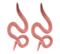 FELTECHELECTR Lot de 2 modèles de vers de terre réalistes pour garçons et filles, texture sûre, légère et réaliste pour l'apprentissage de la science