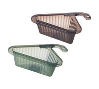 FELTECHELECTR Lot de 2 Paniers D'évier Triangulaires en PP Cuisine, Style Délicat, Fonction de Drainage, pour Organiser et Garder Plan de Travail Propre