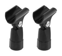 FELTECHELECTR Lot de 2 Pinces Universelles pour Microphone Adaptateur à Vis Femelle 3/8, Compatibles Microphones 20-25 Mm, Support Réglable Multi-angles, Accessoires pour Enregistrement