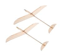 FELTECHELECTR Lot de 2 Planeurs Avion en Bois Massif à Lancer Manuel Modèle à Construire et Peindre Extérieur pour Garçon et Filles Vol Longue Portée Projet Bricolage Créatif Jouets Avion
