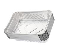 FELTECHELECTR Lot de 20 Boîtes Rectangulaires en Aluminium Jetables 950 Ml Résistantes Haute Température pour Barbecue et Cuisson Contenants Alimentaires Multifonctions Pratiques pour Maison