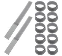 FELTECHELECTR Lot de 20 Sangles Réglables en Polyester Gris pour Fixation Étanche de Bottes et Chaussettes D’Animaux, Bandes Auto-agrippantes 20x180 Mm, Protection Patte Chien pour Promenades