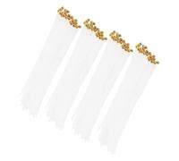 FELTECHELECTR Lot de 200 Mâts de Drapeau Portatifs en Plastique Blanc Réutilisables, Design Compact pour Événements Commerciaux et Rassemblements Politiques