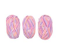 FELTECHELECTR Lot de 3 Pelotes de Laine Coton à Crocheter pour Chapeaux et Châles, Fil Épais Lavable pour Tricotin et Création de Jouets pour Garçon et Filles