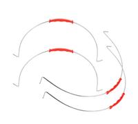 FELTECHELECTR Lot de 4 Poignées de Seau Robustes en Acier Galvanisé 32 CM Accessoires de Remplacement Rouges Compatibles Seaux Ménagers Poignées Ergonomiques pour Transport et Usage