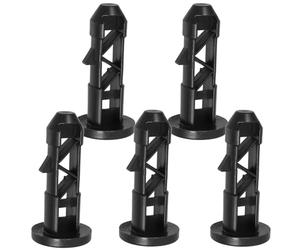 FELTECHELECTR Lot de 5 Bouchons de Couvercle en Plastique, Vis de Verrouillage 6,5 X 3 X 3 CM, Accessoires pour Poubelle Extérieure 240 L, Connexion Sécurisée