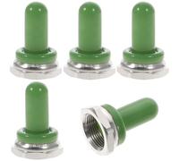 FELTECHELECTR Lot de 5 Capuchons en Silicone Verts Étanches pour Interrupteurs à Bascule 12 MM Protections pour Interrupteurs à Bascule Anti-Poussière et Anti-Humidité Accessoires de Sécurité