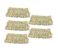 FELTECHELECTR Lot de 5 Tapis de Couchage en Paille Tressée Petit Format, Tapis Rafraîchissant et Isolant pour Lapins, Cochons D’Inde et Hamsters, pour Cage Petits Animaux, Usage Quatre Saisons