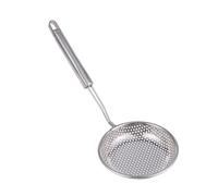 FELTECHELECTR Louche à Passoire en Acier Inoxydable 14 Cm, Cuillère à Égoutter Perforée pour Fondue et Hot Pot, Poignée Résistante la Chaleur, Ustensile Cuisine Professionnel pour Maison