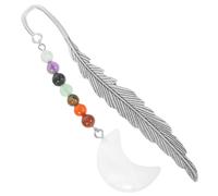 FELTECHELECTR Marque-page en Métal Plume Pendentif Cristal Coloré, Léger et Élégant, Accessoire de Lecture Rétro pour Lecteurs et Écrivains