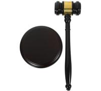 FELTECHELECTR Marteau de Juge en Bois Massif 2 Pièces Bloc de Résonance, Accessoire de Maillet pour Vente aux Enchères et Tribunal, Outil Classique pour Usage Professionnel