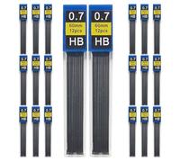 FELTECHELECTR Mines de Recharge pour Porte-mine 0,7 Mm - 360 Mines Noires Incassables, Recharges pour Crayon Technique Scolaires et Dessin, Pack de 30 Boîtes de 12 Pièces, Compatibles