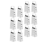 FELTECHELECTR Mini Râpe à Fromage en Acier Inoxydable Argenté, Compacte et Portable, Cuisine et Petits Espaces, Lot de 12 Pièces Multifonction pour Légumes et Gingembre