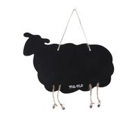 FELTECHELECTR Mini Tableau Noir en Pin Forme de Mouton à Suspendre Double Face pour Écrire Numéro de Table et Organiser Plan, pour Décorations de Mariage