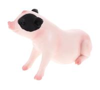 FELTECHELECTR Modèle de Cochon Simulé en Plastique Résistant Figurine Animale Réaliste Décoration Éducative pour Chambre et École Petite Statue de Cochon Factice Ornement Pédagogique
