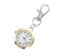 FELTECHELECTR Montre Infirmière à Accrocher en Acier Inoxydable Or Verre, Design Simple et Pratique Usage Quotidien Facile à Lire