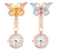 FELTECHELECTR Montres D'infirmière à Quartz en Alliage, Lot de 2, Montre de Poche Suspendue Effet Décoratif, Adaptées aux Étudiantes en Santé et Aide-soignantes