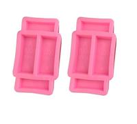 FELTECHELECTR Moule en Silicone pour Pâtisserie 2 Pièces, 4 Cavités Barres Dorées Taille Petite et Moyenne, Moule à Chocolat et Bonbons, Couleur Rose, pour Cuisson Maison et Desserts Gourmands