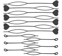 FELTECHELECTR Outils Facile à Transporter et Ranger pour Queue de Cheval Lot de 40 en Plastique Noir de Cœur pour Coiffures DIY et Dîner