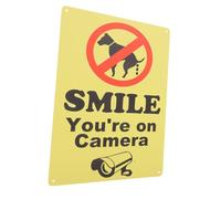 FELTECHELECTR Panneau Avertissement Souriez Vous Êtes Filmé Signalisation Extérieure Pour Chiens Interdiction Uriner Pour Jardins Et Parcs