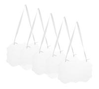 FELTECHELECTR Panneaux Réservés Décor Simple Lot de 5 pour Chaises en Acrylique Clair avec Ruban Élégant Signalisation pour Mariage et Événements pour Accueil des Invités