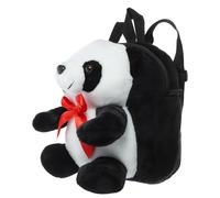 FELTECHELECTR Paquet à Dos Peluche Panda Noir Bretelles Ajustables pour Garçon et Filles et Rangement Pratique, Paquet D'école Léger et Décontracté Voyages Maternelle