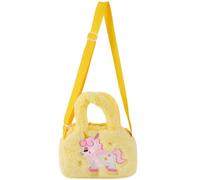 FELTECHELECTR Paquet Bandoulière Licorne en Peluche pour Garçon et Filles Petit Paquet à Main Jaune Bretelles Réglables Présent Anniversaire Léger et Pratique pour Fille