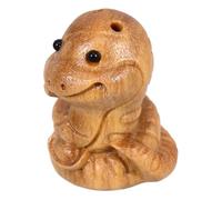 FELTECHELECTR Pendentif Serpent en Bois Khaki, Charme Chic et Délicat Facile à Transporter, pour Décoration DIY et Porte-clés Année du Serpent 2025