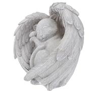 FELTECHELECTR Pierre Commémorative pour Chat en Résine Ange Ailé, Statue Réaliste et Décorative pour Tombe D’Animaux de Compagnie en Extérieur et Jardin